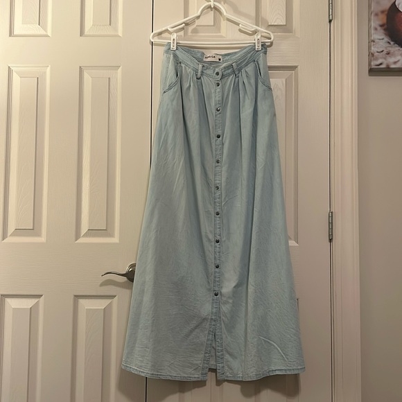Pistola Light Blue Maxi Skirt - Picture 1 of 5